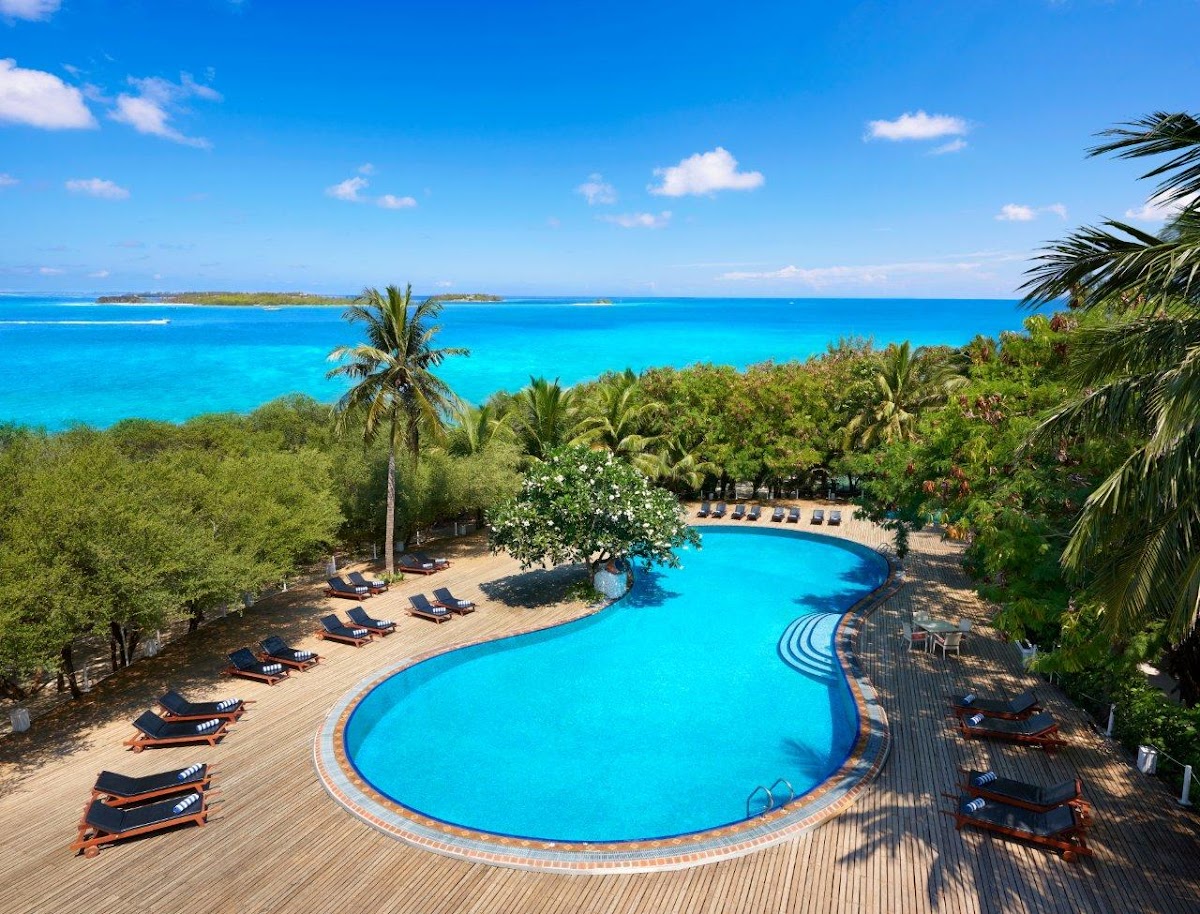 Cinnamon Dhonveli Maldives aerial resort